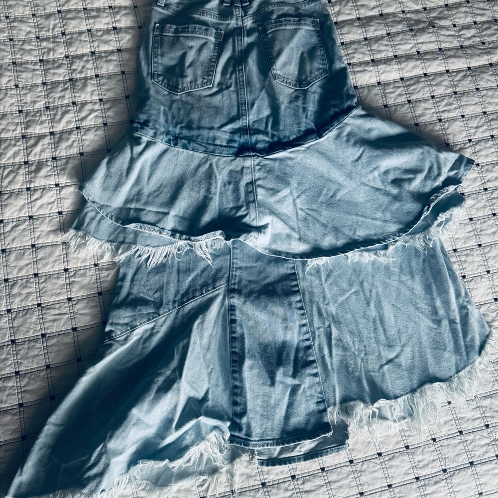 Denim Layered Skirt